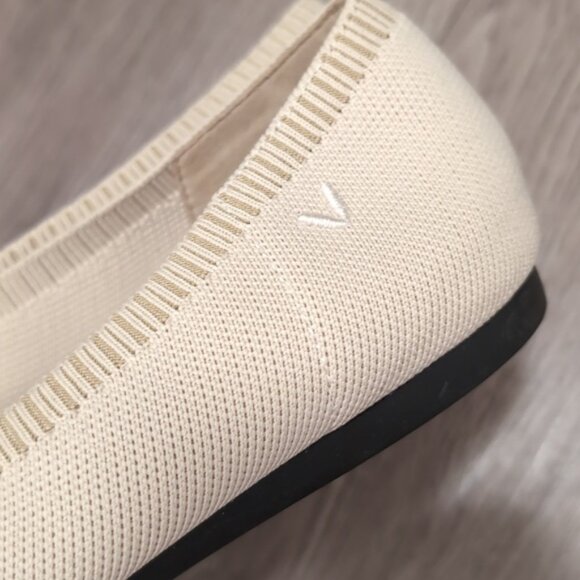 VIVAIA Pointed-Toe Bow Flats-Cream Ivory Women's  7 - Picture 5 of 10